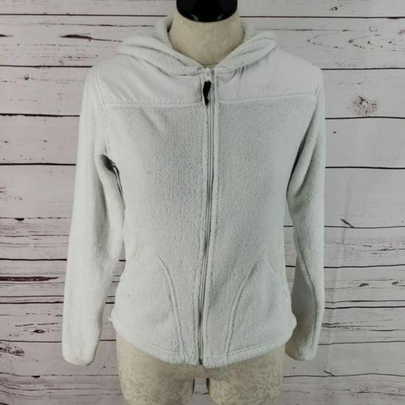 Predator White fuzzy Polyester Hooded small Jacket - Picture 1 of 8